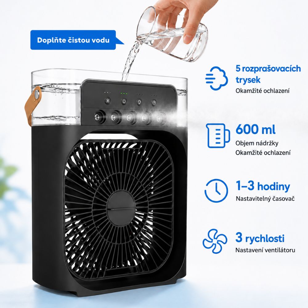 CoolMist™ – Přenosný ochlazovač vzduchu a zvlhčovač