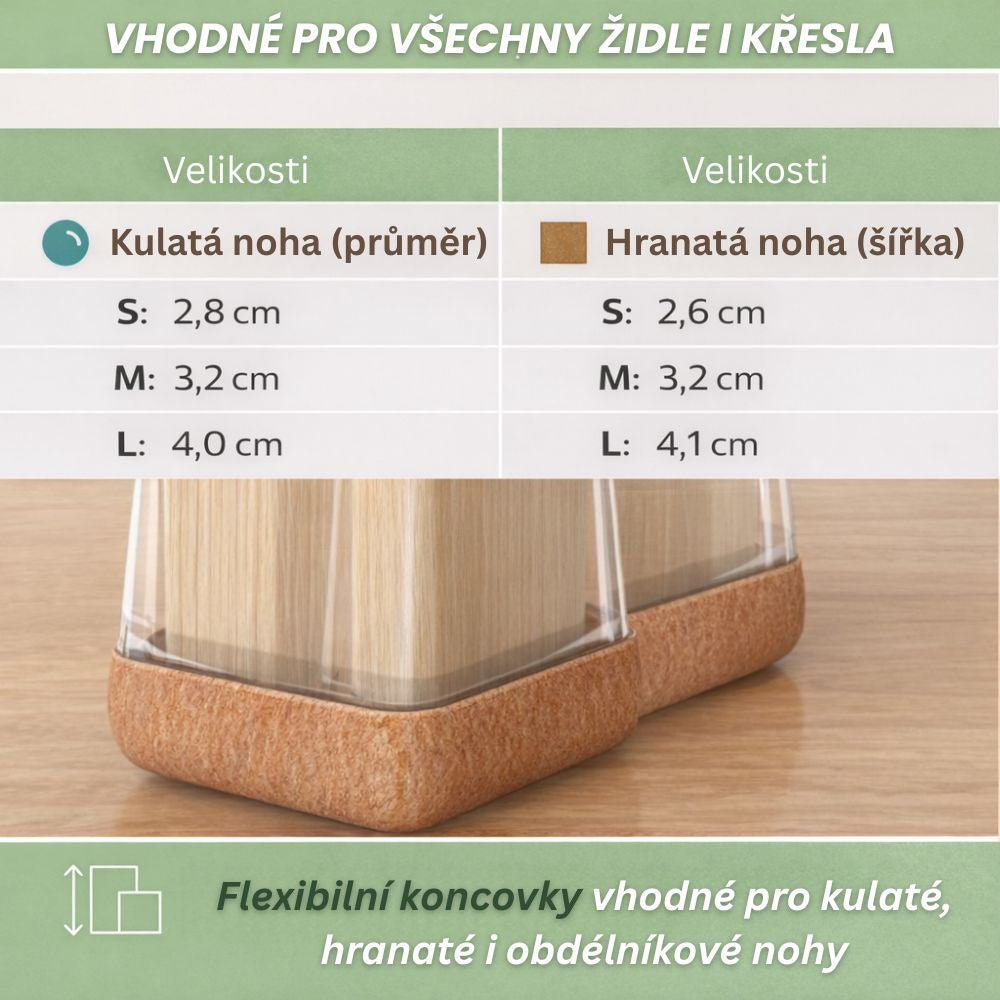 FloorShield™ | Ochranné koncovky a podložky na nohy židlí pro ochranu podlah