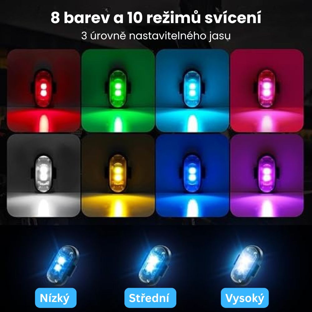 LED světla do auta s dálkovým ovládáním