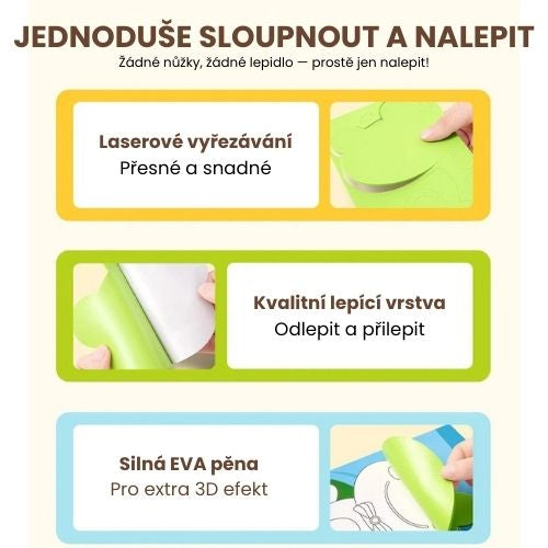 DIY 3D EVA kreativní samolepky pro děti