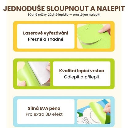 DIY 3D EVA kreativní samolepky pro děti