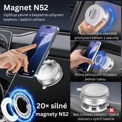 Magnetický držák na telefon s 360° rotací