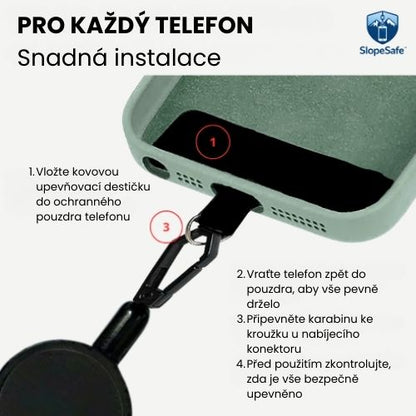 SlopeSafe™ - Bezpečnostní lanko na telefon pro zimní sporty