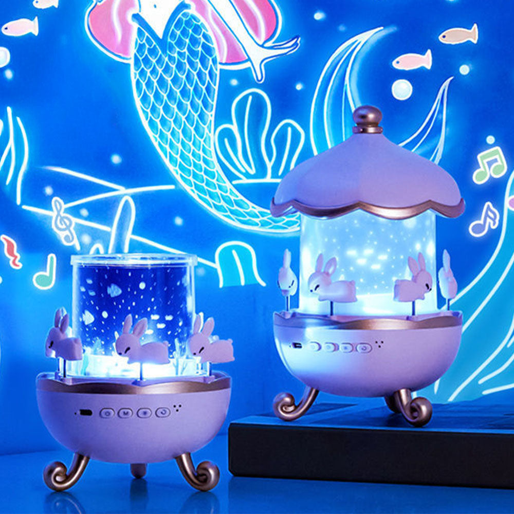 Králíček Karuzela – 2v1 dětský projektor s hrací melodií