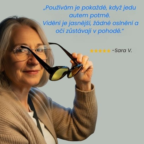 DriveNight™ – Noční brýle proti oslnění (přes dioptrické brýle)