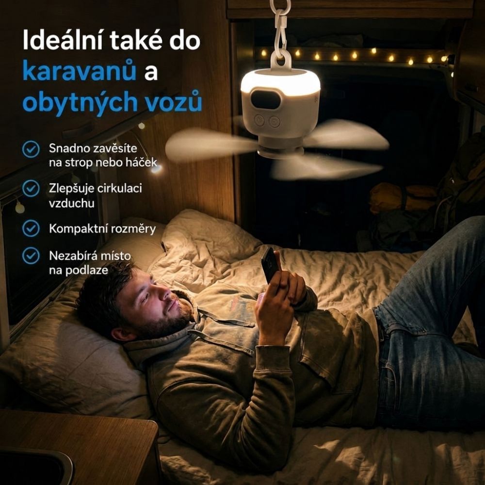 Breeze™ | Závěsný ventilátor do stanu pro příjemně chladné noci