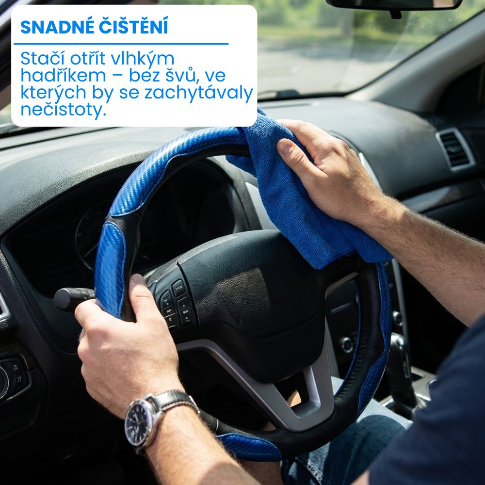 GripDrive™ – Protiskluzový potah na volant z PU kůže