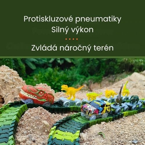 Dinosaur™ Flexibilní závodní dráha se svítícím dinosauřím vozidlem