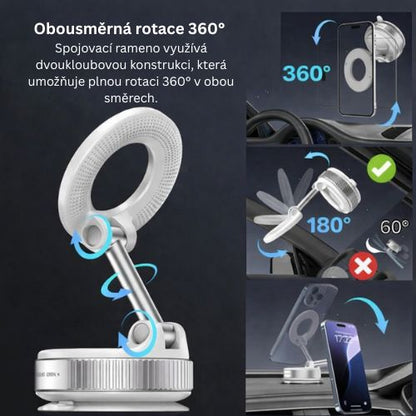 Magnetický držák na telefon s 360° rotací