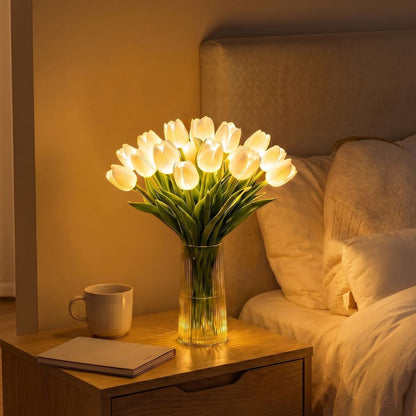 Dekorativní svítící kytice tulipánů