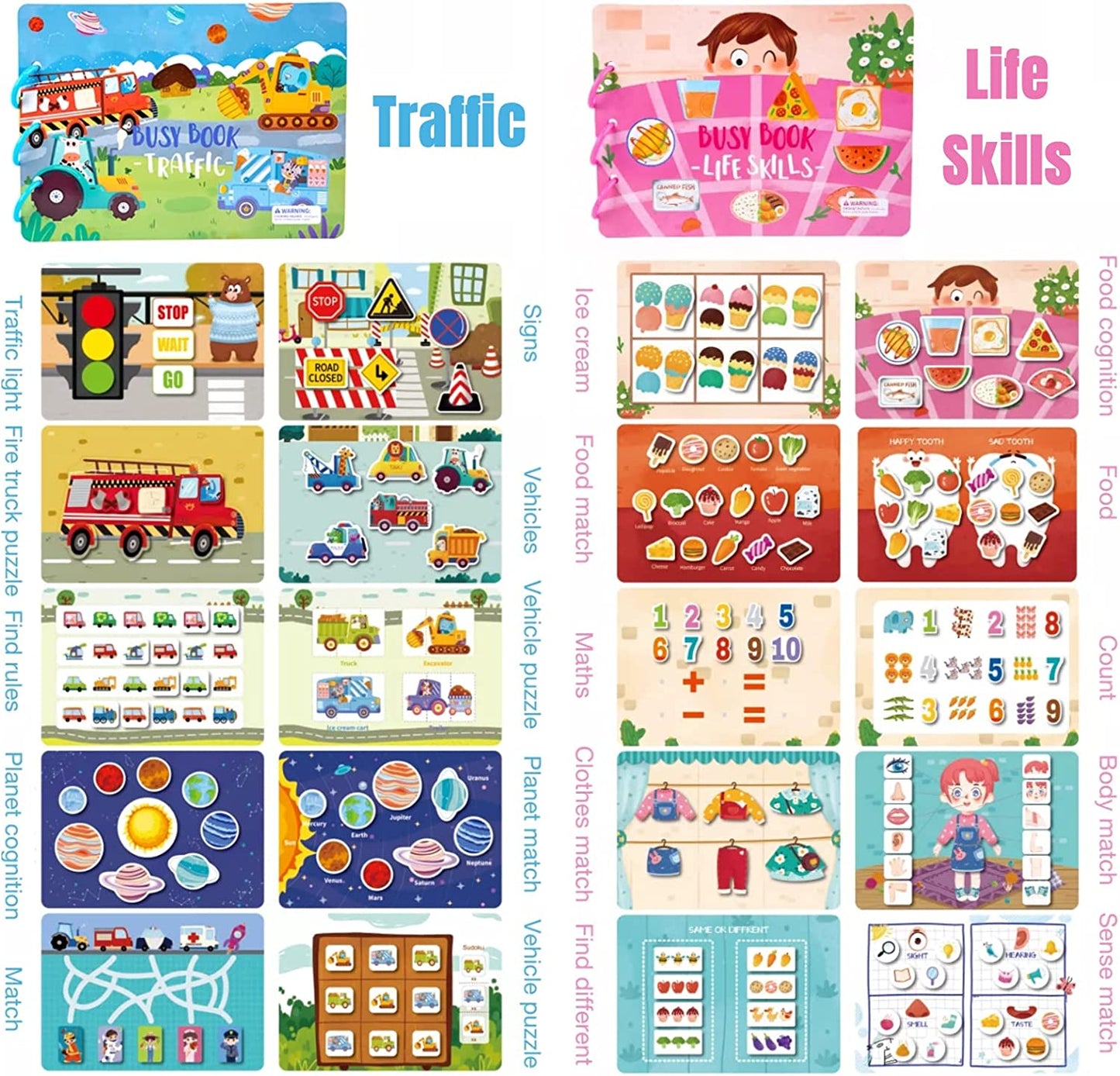 Busy Book (Aktivita kniha) - Smyslové vzdělávací hračky pro malé děti