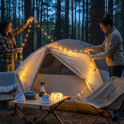 CampGlow™ - Kempingové světlo 2v1 se světelným řetězem
