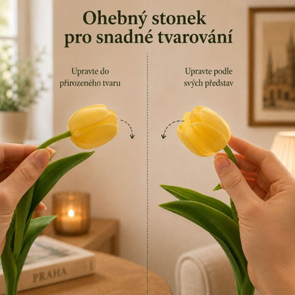 Dekorativní svítící kytice tulipánů