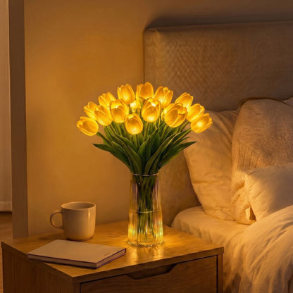 Dekorativní svítící kytice tulipánů