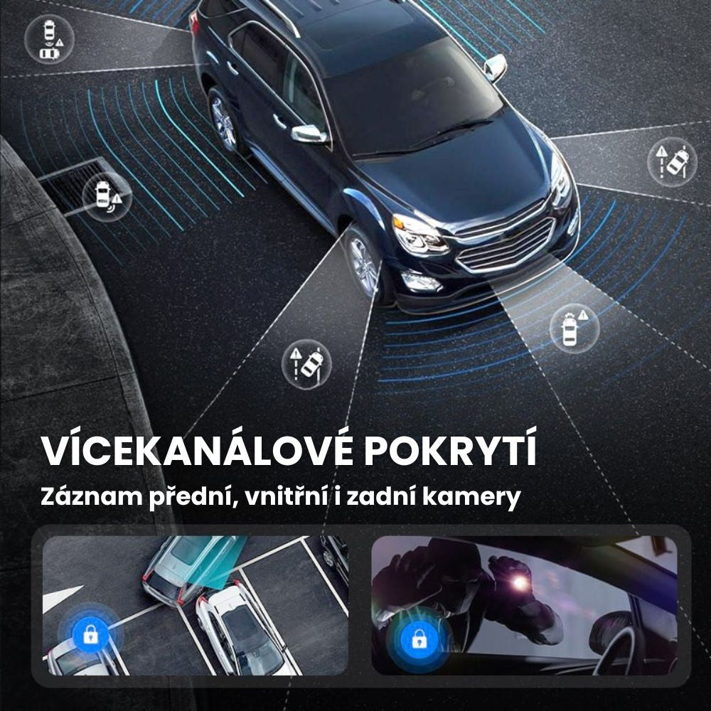 Autokamera se 3 až 4 kanály s Wi-Fi a nočním viděním
