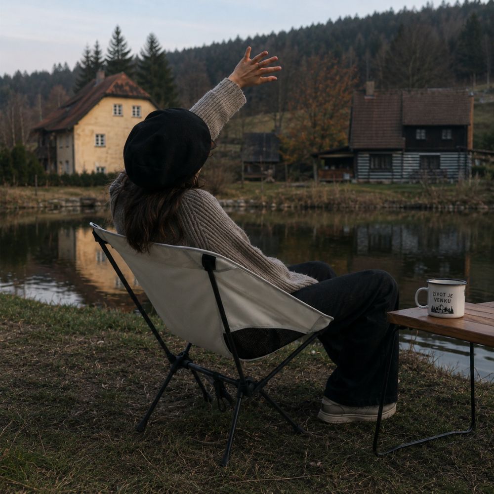 Lehké skládací kempingové křeslo na pláž, zahradu i do kempu