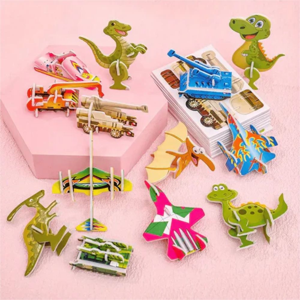 3D sada kreslených puzzlí pro děti