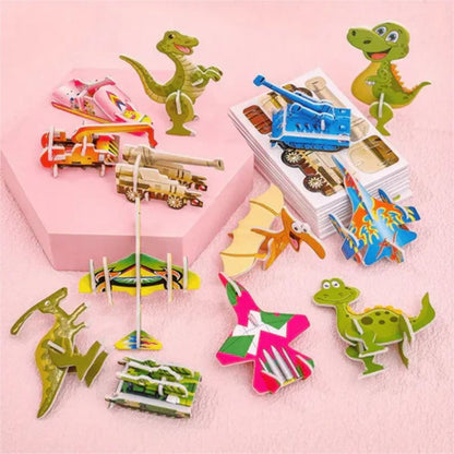 3D sada kreslených puzzlí pro děti