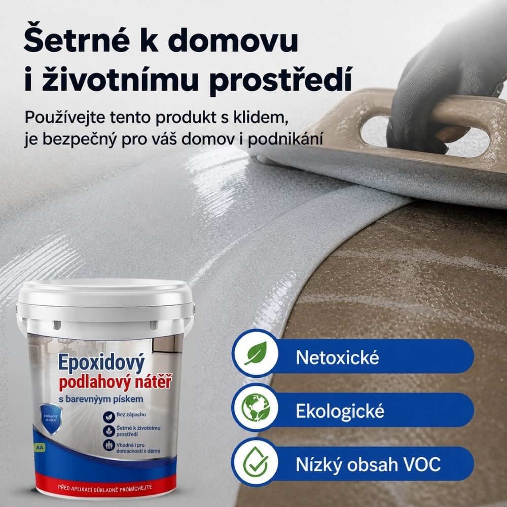 Epoxidový podlahový nátěr s barevným pískem