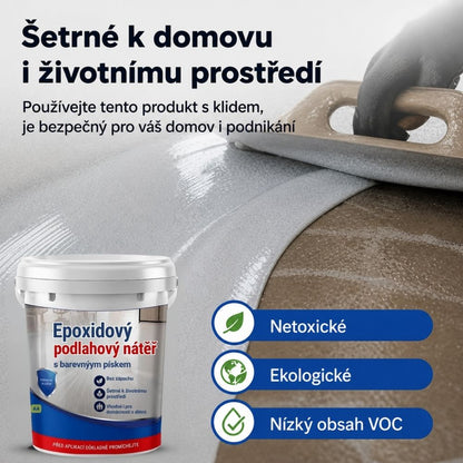 Epoxidový podlahový nátěr s barevným pískem