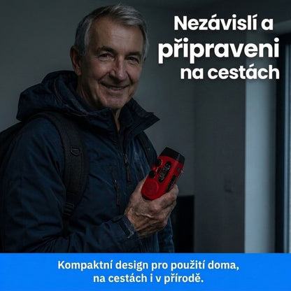 BlackoutBuddy™ – Solární a klikové nouzové rádio Pro