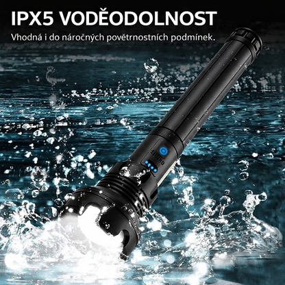 Dobíjecí LED Svítilna v Taktickém Provedení – Vysoký výkon