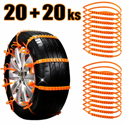 Nifty ZipTie® – Zimní protiskluzové pásky na pneumatiky | 20 + 20 ks ZDARMA