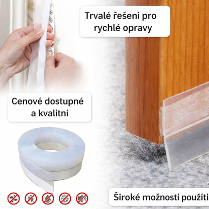 TapeShield™ – Transparentní těsnicí páska pro dveře a okna