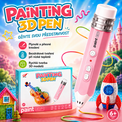 Magic 3D pen bezdrátové 3D pero pro kreativní tvoření