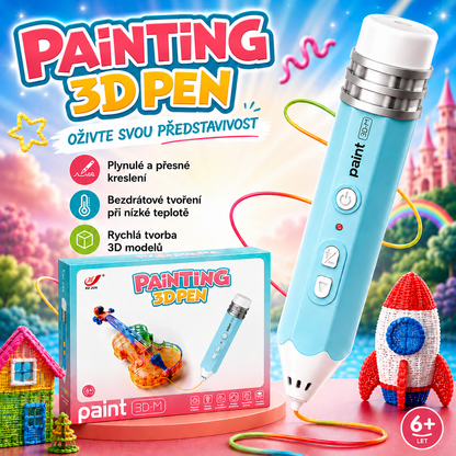 Magic 3D pen bezdrátové 3D pero pro kreativní tvoření