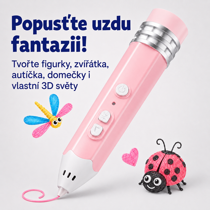 Magic 3D pen bezdrátové 3D pero pro kreativní tvoření