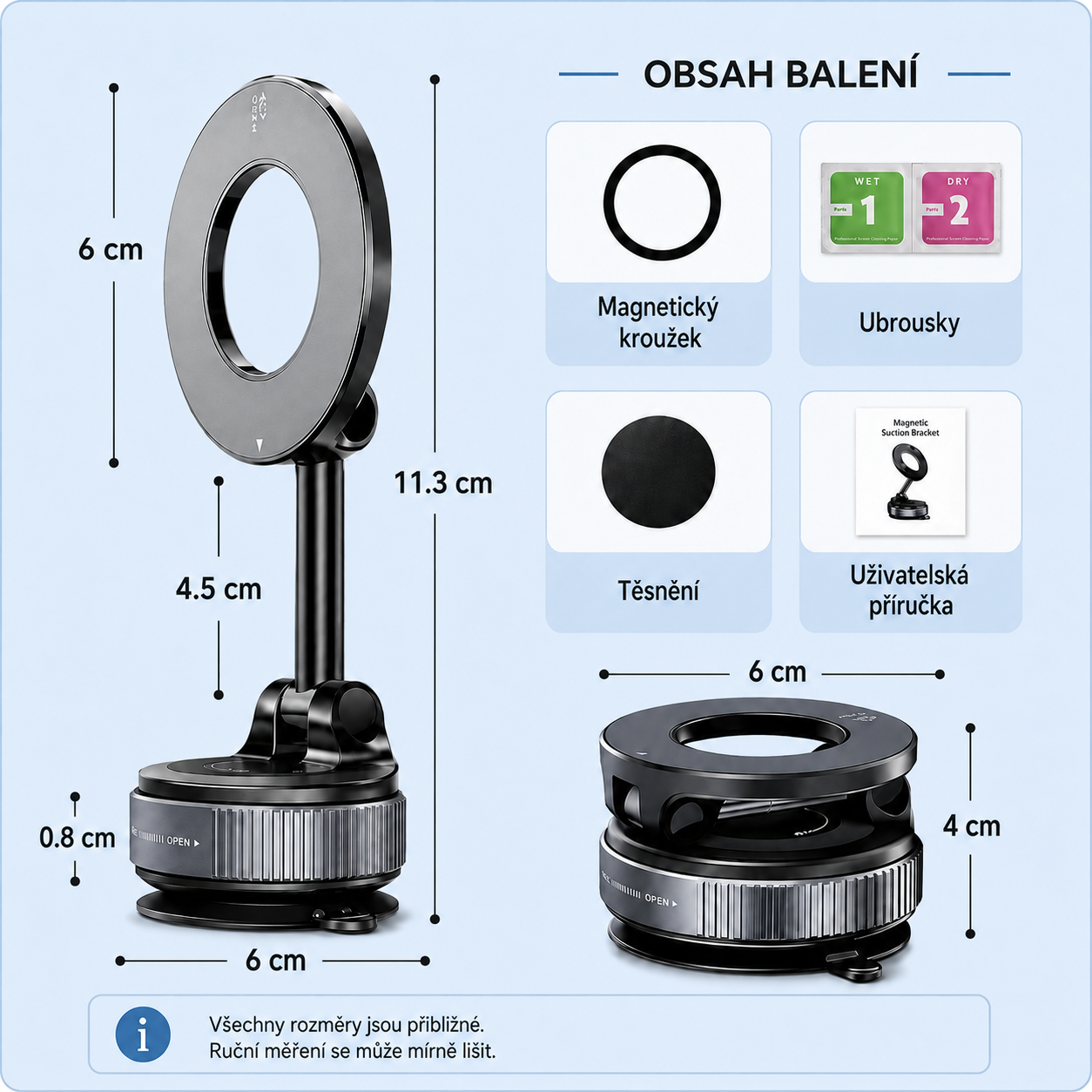 Magnetický držák na telefon MagFix s otočením o 360°