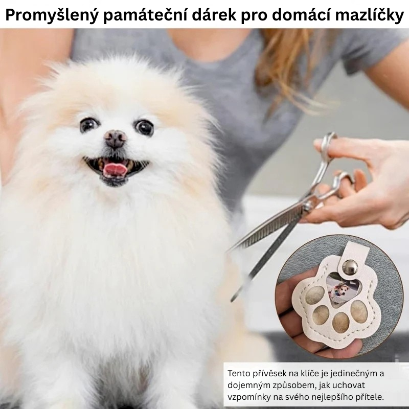 Kožený přívěsek na klíče na památku vašeho mazlíčka