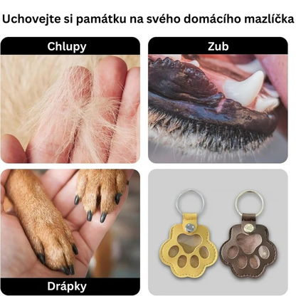 Kožený přívěsek na klíče na památku vašeho mazlíčka