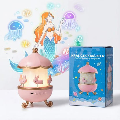 Králíček Karuzela – 2v1 dětský projektor s hrací melodií