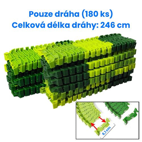 Dinosaur™ Flexibilní závodní dráha se svítícím dinosauřím vozidlem