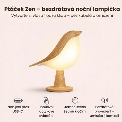 LumiBird™ – Bezdrátová designová lampička s jemným světlem