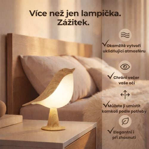 LumiBird™ – Bezdrátová designová lampička s jemným světlem