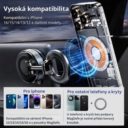 Magnetický držák na telefon s 360° rotací