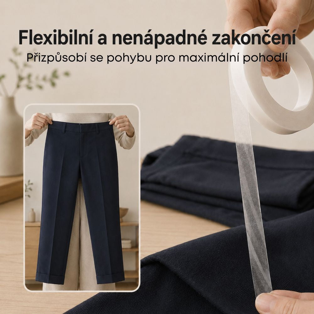 Pratelná samolepicí páska na lemování kalhot
