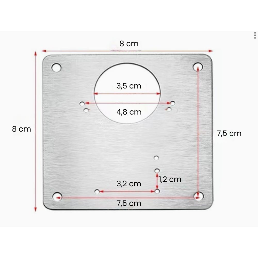 Opravná montážní destička pro panty (pant není součástí)