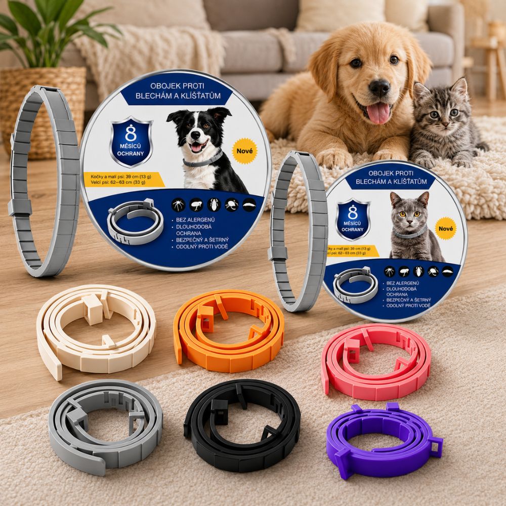 PetProtect™ - Přírodní obojek proti blechám, klíšťatům a komárům (ochrana až 8 měsíců)