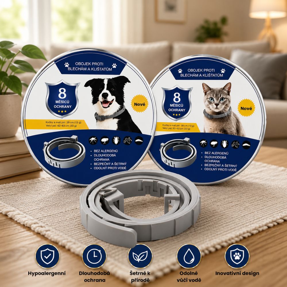 PetProtect™ - Přírodní obojek proti blechám, klíšťatům a komárům (ochrana až 8 měsíců)