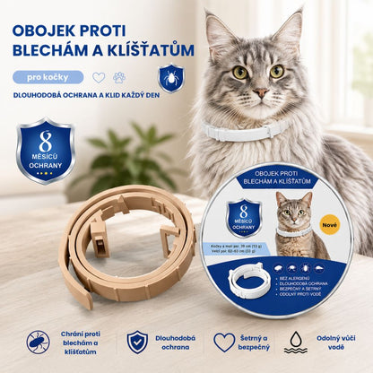 PetProtect™ - Přírodní obojek proti blechám, klíšťatům a komárům (ochrana až 8 měsíců)