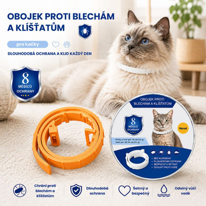 PetProtect™ - Přírodní obojek proti blechám, klíšťatům a komárům (ochrana až 8 měsíců)
