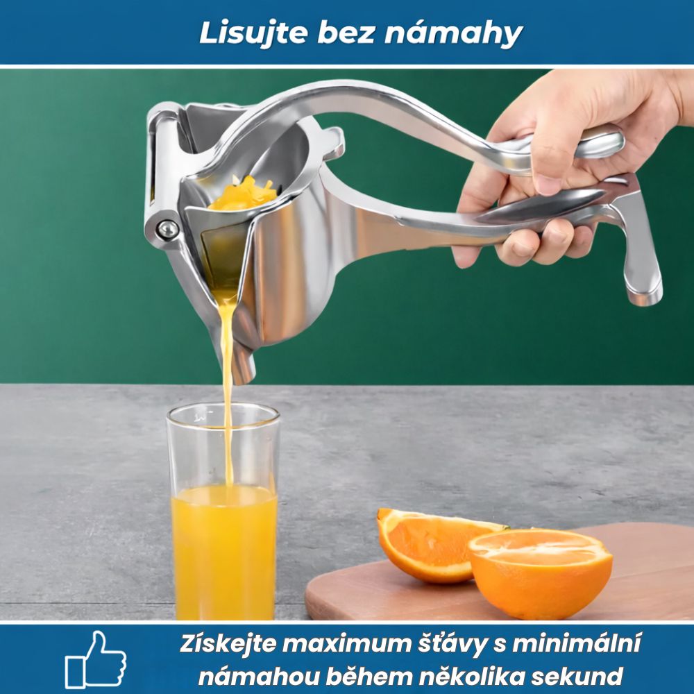 ZestMax™ – Ruční lis na ovoce z nerezové oceli | 3 v 1 pro maximálně čerstvou šťávu