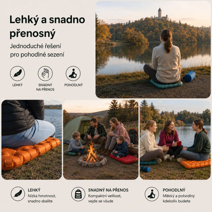 Pohodlný sedací polštář na cesty AirCushion™ Lite