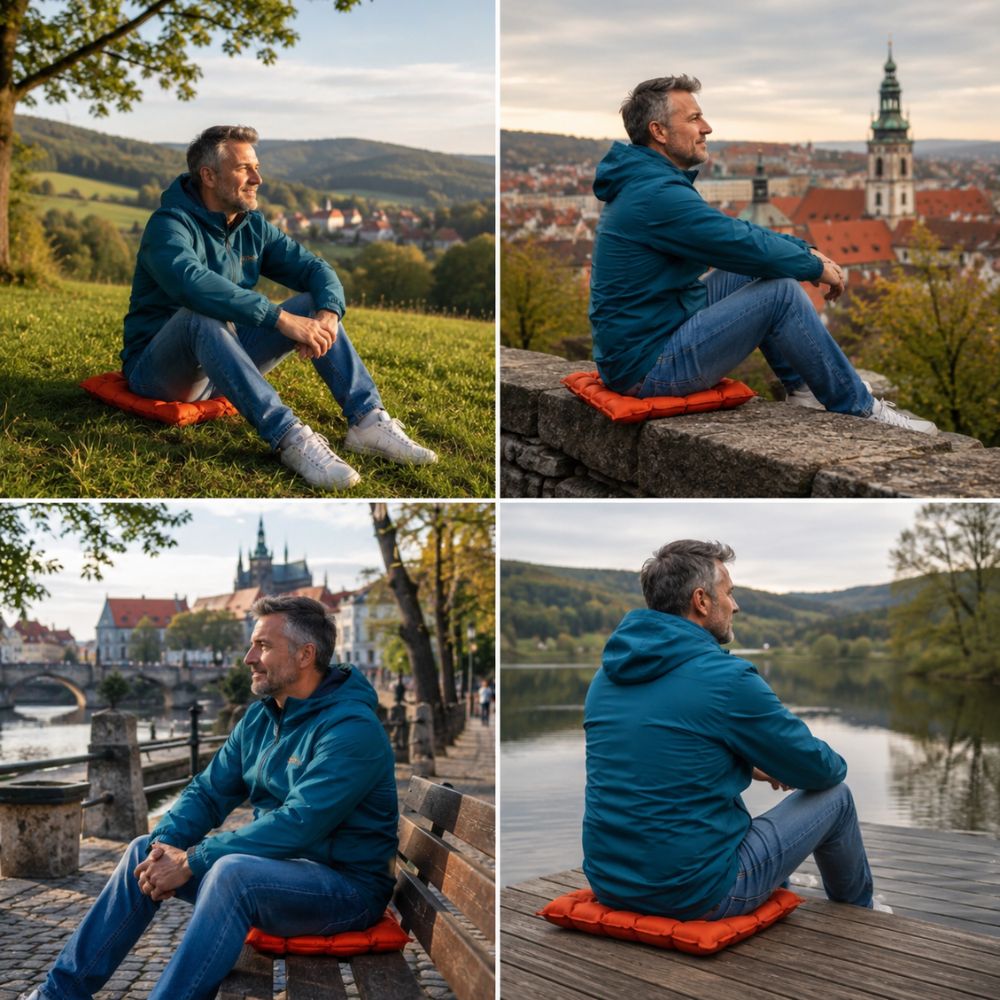 Pohodlný sedací polštář na cesty AirCushion™ Lite
