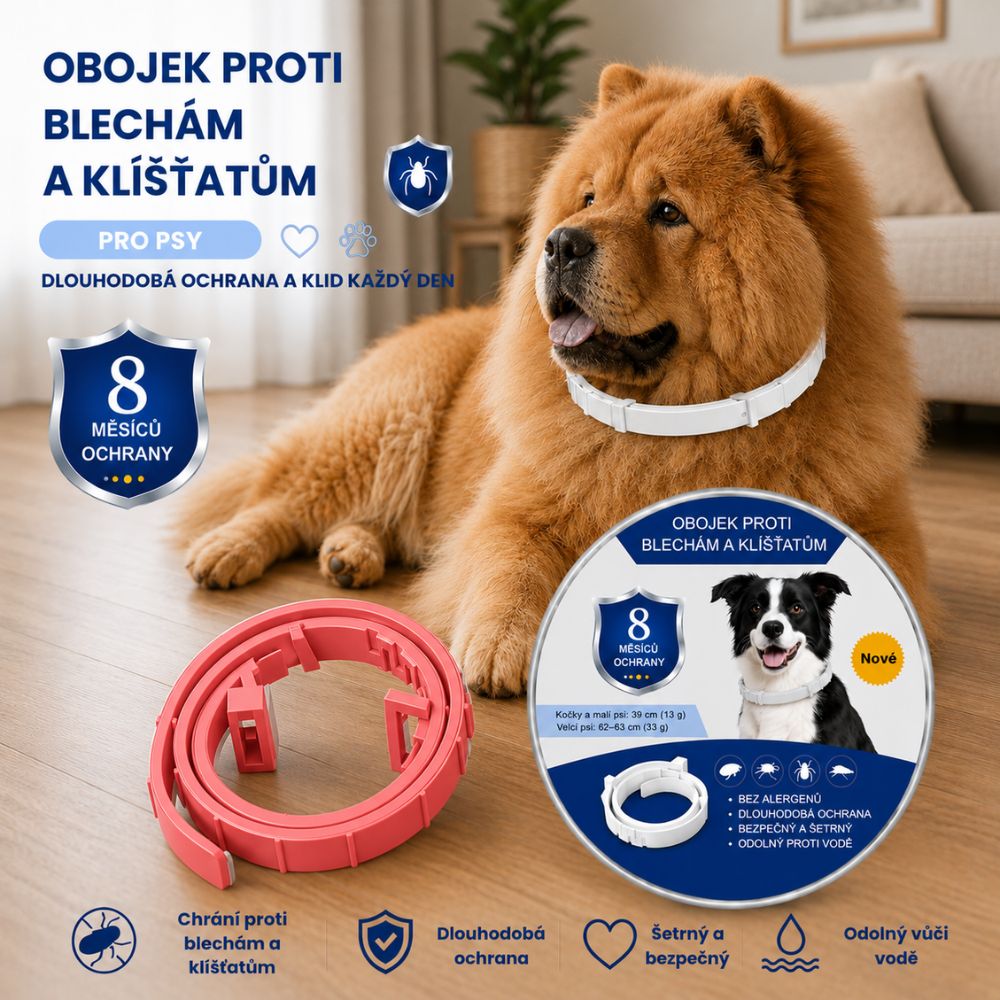 PetProtect™ - Přírodní obojek proti blechám, klíšťatům a komárům (ochrana až 8 měsíců)