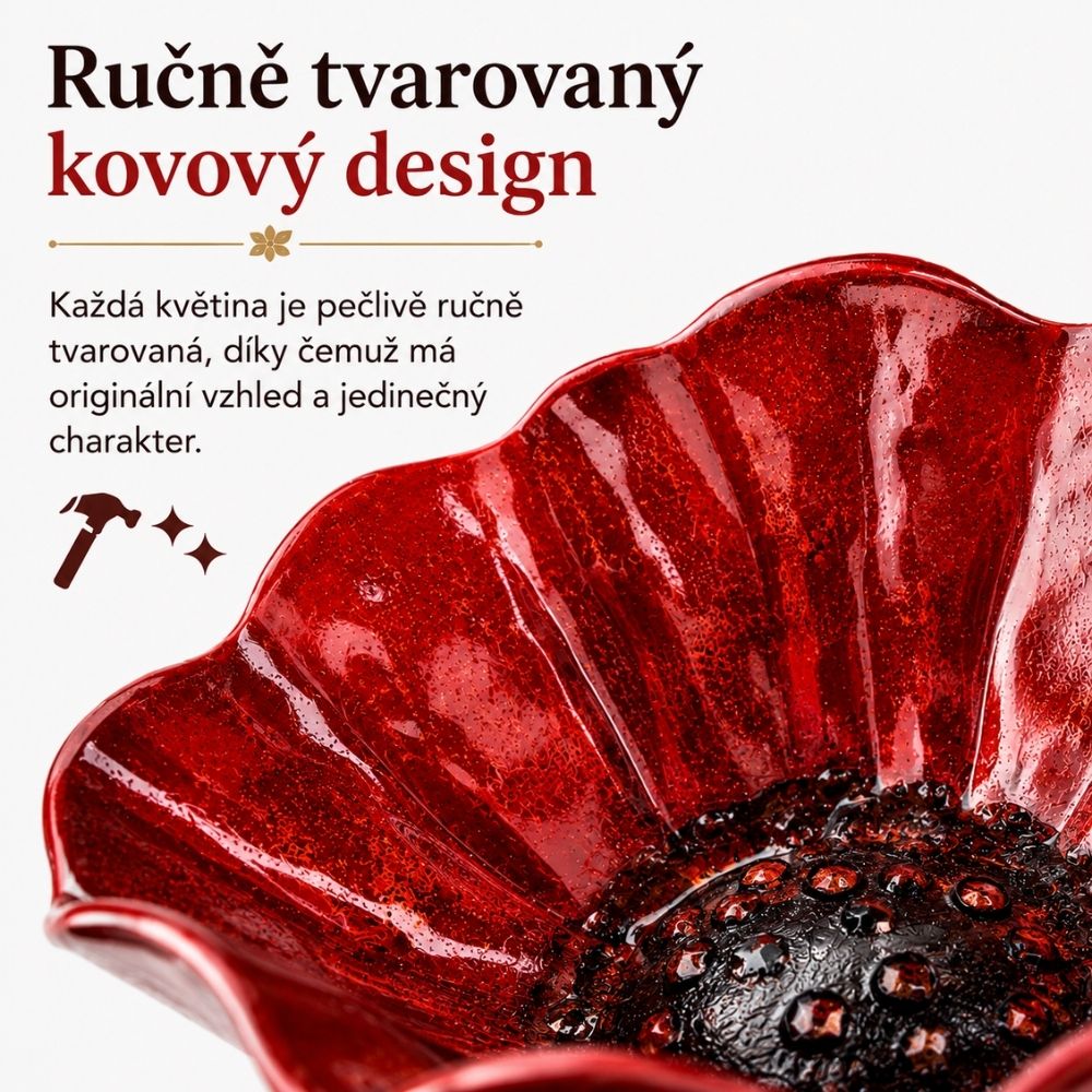 🐦Dekorativní kovová květina pro ptáčky s pítkem a miskou na krmení🌸